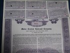 1955 Maine Central Railroad Stock Bond With Bond Coupons Certificate