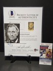 Rare  Peter Cushing Jsa Coa Front   Back Signed 3 5 X 5 25 Inch Photo Autograph