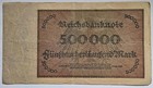 1923 Germany Weimar 500 000 Mark Hyperinflation Note