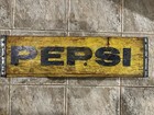 Vintage Yellow Pepsi Wooden Bottle Crate Cedar Rapids  Ia