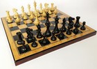 Black   Natural 3 3 4  Anderssen Staunton Wood Chess Set 18  Walnut Color Board