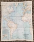National Geographic Original Sep 1941 Map Of The Atlantic Ocean