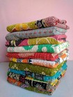 Wholesale Lot 10 Pc Throw Blanket Kantha Quilt Indian Vintage Cotton Bedspreads