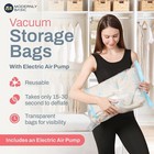 20 Pack Vacuum Storage Bags With Electric Pump  4 Jumbo 4 Large  4 Medium 