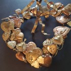 Vintage Petites Brass Heart Wreath Dresden Style
