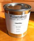 2 New Williamsburg Oil Paint Cans  473 Ml  - Cobalt Blue   Burnt Umber