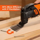 Jorgensen 4 Amp Oscillating Tool 5  oscillation Angle Multi-tool Saw Kit 7-speeds