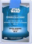 2017 Topps Star Wars Stellar Signatures Brian Herring bb-8 Auto Ref  a-bh  99