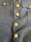 Vintage Us Army Dress Green Coat Jacket 35s Pfc Uniform 60 40 Wool Poly