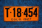 1927 Colorado Truck License Plate