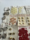 Large Vintage Lot Assorted Buttons Lansing Unused On Cards