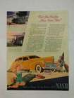 Beach Goers Nash Classic Motor Car Automobile Vintage Advertisement Magazine Pg