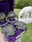 Antique Original Child s Casket Hardware Lamb Sun 1900s Victorian Nos Mourning