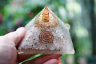 Rainbow Moonstone Orgone Pyramid 3 Inch Lg 75mm Orgone Emf   5g Protection