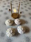 Vintage Holt Howard Pixieware Stacking Salt   Pepper Set   Holder 1958  rare 