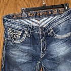 Rock Revival Jeans Mens 34x31 Jasper Slim Straight-original 