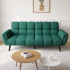 77  Modern Convertible Futon Sofa Bed Adjustable Backrests Linen Sleeper Couch