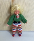 Vintage Minature Caco Groovy Blonde Little Girl Doll 3    Bendable Arms And Legs