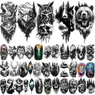 77 Sheets Forest Animals Temporary Tattoo For Women Men 17 Sheets Half Arm Large