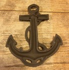 Cast Iron Boat Anchor Nautical Wall Decor 7 1 2  Tall X 6  Wide 05230