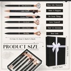 6 Pcs Fancy Crystal Diamond Ballpoint Pens For Women Journaling Gifts Black Box 