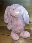 Jellycat London Bashful Bunny Lot Of Two Plush Stuffed Animals Cream And Tulip