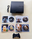 Sony Playstation 3 Slim Bundle With Games  Power Cable  And Controllers  tested 