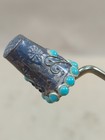 Vintage Southwest  American Turquoise Sterling Silver Thimble