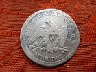 Antique United States Seated Liberty 90  Silver Quarter Love Token