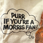 Vintage  Morris The Cat 9-lives Premium Advertising Canvas Tote Bag Purse Snaps