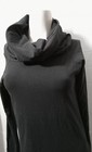 Aurora Black Top Dress Big Turtle Neck Size Small Long Sleeve  Spandex