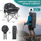 Naizea Oversized Camping Chair Padded Lounge Patio Chair Comfy Sofa Chairs 500lb