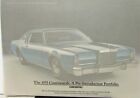 1975 Lincoln Continental Mark Iv Town Car Pre Intro Confidential Portfolio