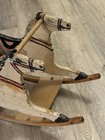Vintage Children s  shoo-fly  Style Hand Painted Primitive Wooden Rocking Horse