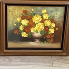 Vintage Original Still Life Oil Painting Artist Signed  edwards  In Wood Frame