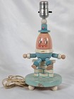 Vintage Mid Century Humpty Dumpty Wooden Nursery Child Table Lamp Mcm Working