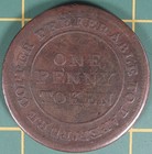 1813 Nova Scotia One Penny Token  Ns-20a3