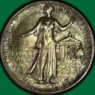 1936 Lynchburg Half Dollar Brilliant Uncirculated Bu Coin  Emerald Toning  41450
