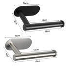 Wall Mounted Toilet Paper Holder No Drill Adhesive Bathroom Tissue Roll Rack