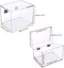 Clear Acrylic 4 X 6 Inch Index Card Box With Sign Lid - Index Card Holder 