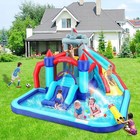 Inflatable Bounce House Water Slide Bouncer Kids Castle Jumper W 550w Air Blower