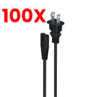 Lot 1-100 Us 2 Prong 2pin Ac Power Cord Cable Charge Adapter For Pc Laptop Ps3