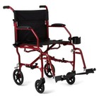 Lightweight Foldable Transport Wheelchair Adults W  Armrests Cup Holder New