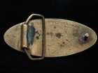 Nh11159 Vintage 1970s   country Music   Polished Solid Brass Baron Belt Buckle
