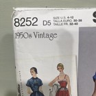 Simplicity Sewing Pattern 8252 Dress Redingote Sz 4-12 Vintage 1950s Uncut Repro
