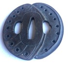 Antique Tsuba Japanese Sword Guard Interior Decor 74x75x6mm 159g Vintage