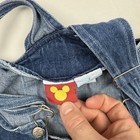 Vintage Disney Mickey Mouse Overalls Youth 7 Denim Shorts Baseball Embroidered