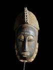 African Tribal Face Mask Wood Hand Carved Vintage Wall Hangin Guro Face-4431