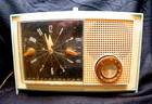 Westinghouse 1950s Aqua Clock Radio Mcm Tube H-8025 Clock Runs Radio Not Working