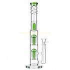 Perc Glass Bong Heavy Percolate Bongs Smoking Hookah Water Pipe 18mm Bowl 16inch